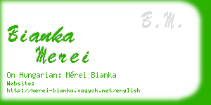bianka merei business card